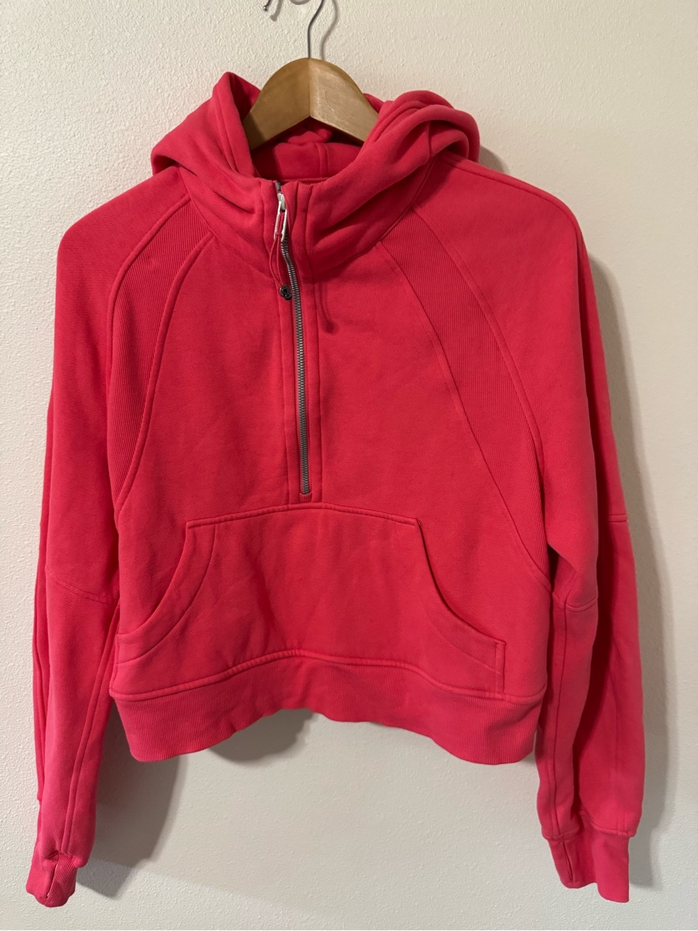 Lululemon Scuba Oversized Half-Zip Hoodie Pink Athleisure Workout Gym-XS/S